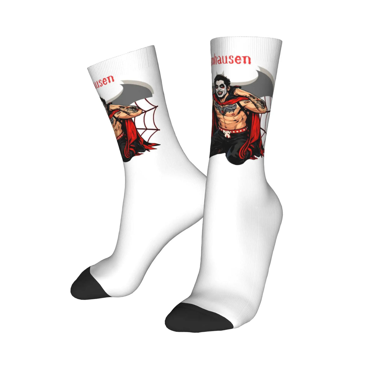 Danhausen Cursed Funny Wrestling Socks Men Women Polyester Casual  Socks Novelty Spring Summer Winter Middle Tube Socks Gifts