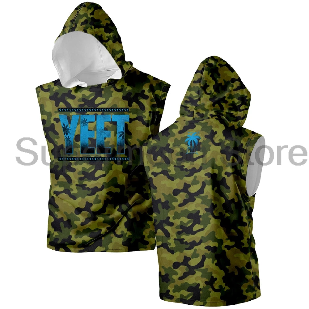 Jey Uso Yeet Sleeveless Hoodie Women Men Outdoor Hooded Tank Tops Unisex Sport Gym Vest
