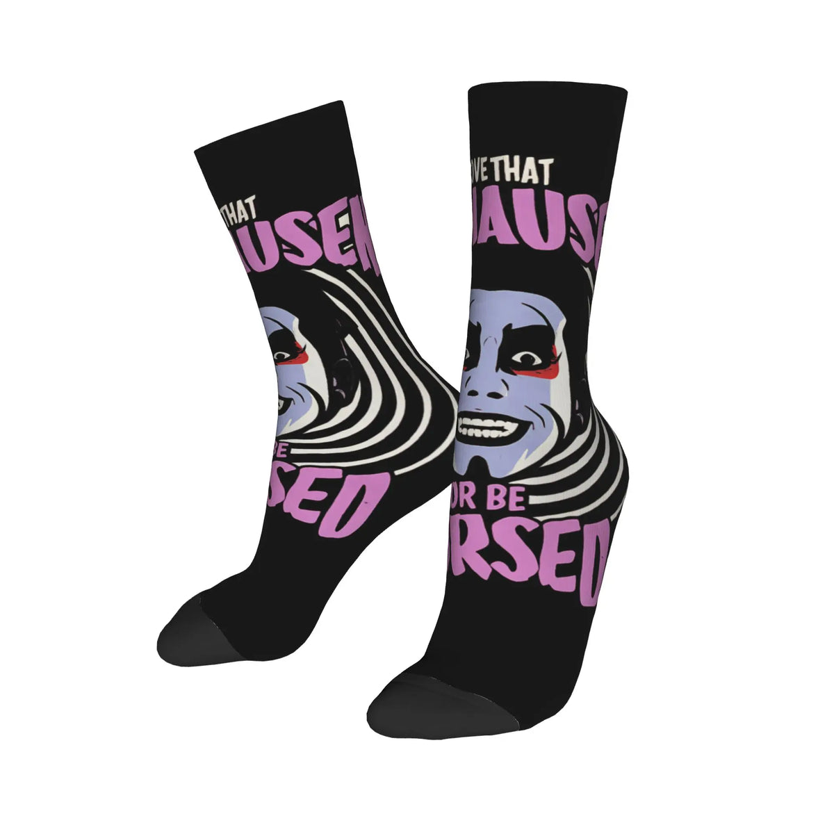 Danhausen Cursed Funny Wrestling Socks Men Women Polyester Casual  Socks Novelty Spring Summer Winter Middle Tube Socks Gifts