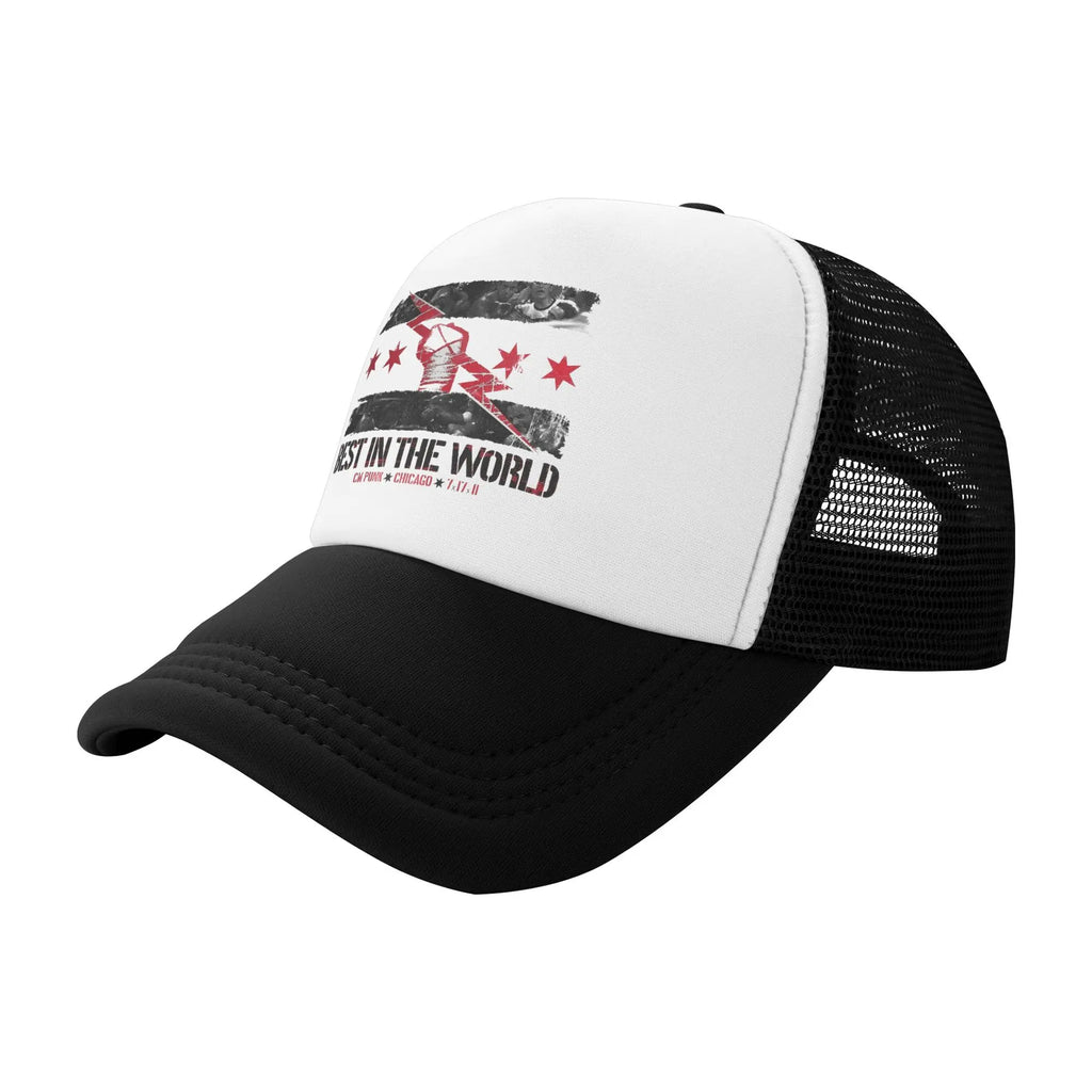 CM Punk Wrestling Trucker Caps Adult  Hat Sun Hat Sun Hats Breathable Snapback Caps Mesh Baseball Caps Summer