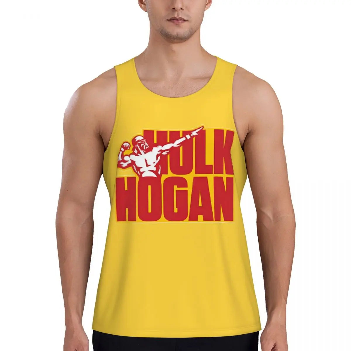 Print Hulkamania Hulk Hogan Face Workout Tank Top Sleeveless Shirt Bodybuilding Fitness Gym Summer Vest