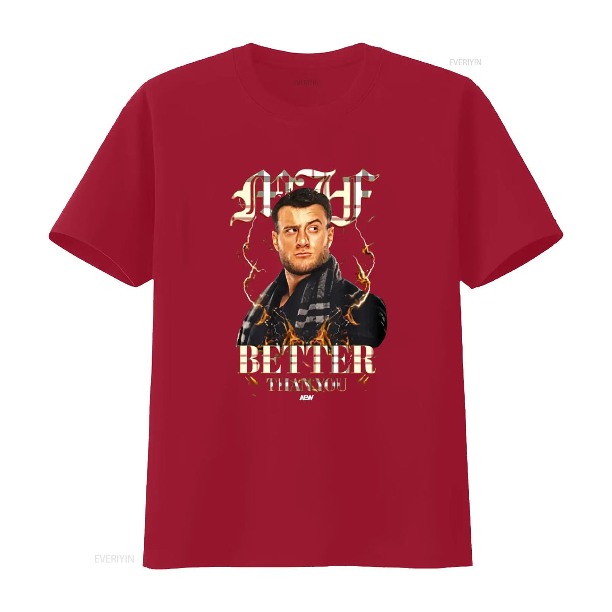 MJF Simply Better Than You AEW Official Print T Shirt for Men Stylish and Bold Design vintage Washed Soft designer clothes