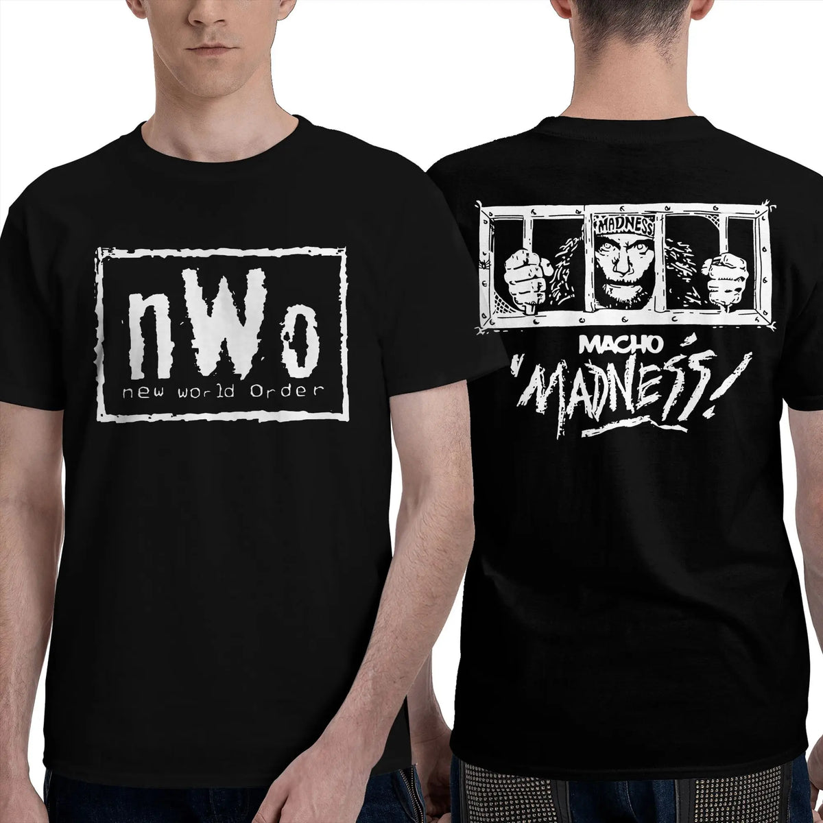 Novelty NWO Heels  T-Shirt Men Women Crewneck Cotton T Shirts Short Sleeve Tees Double-sided Printed Clothing