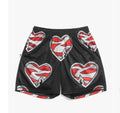Men Shawn Michaels HBK Heart Retro Basketball Mesh Shorts Y2K Oversized Quick Drying Shorts Suitable for Daily and Training Wear