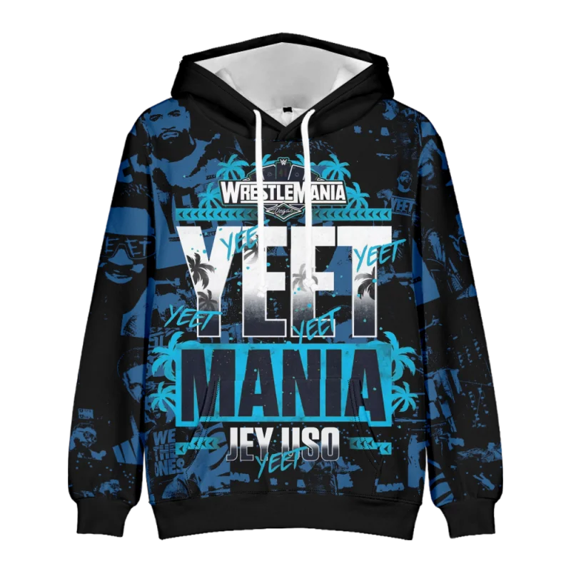 Jey Uso Yeet Hoodies Merch Hooded Women/Men Fashion Casual Streetwear Sweatshirts Clothing Fashion Hoodie Outwear