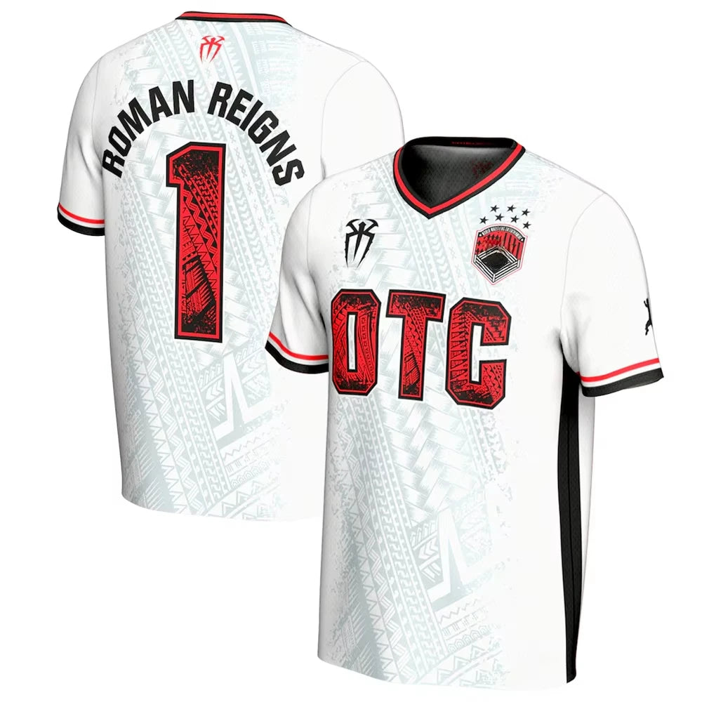 Roman Reigns Soccer 3D Print Summer Top Men T Shirt Women Tee Boys Top V Neck Children Parent Child Quick Dry Short Sleeves Kids