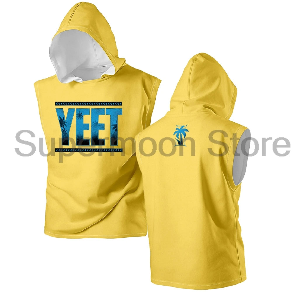 Jey Uso Yeet Sleeveless Hoodie Women Men Outdoor Hooded Tank Tops Unisex Sport Gym Vest