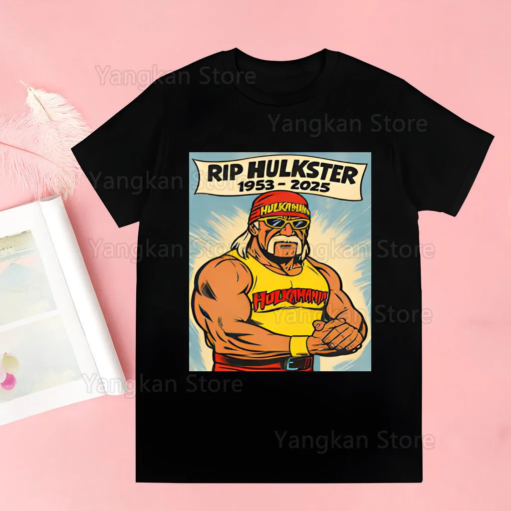 Hulk Hogan HULKAMANIA T Shirt Casual Funny Tshirts Kawaii Tees Top Hipster Harajuku Short Sleeves Shirts Clothes