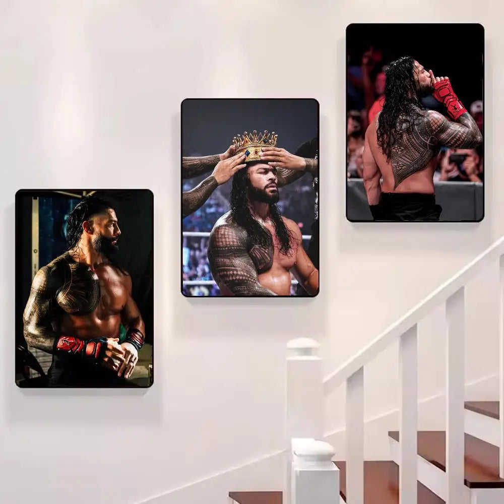 R-Roman R-Reigns Professional Wrestling Poster HD Print Personalized Canvas Wall Mural Art Photos for Living Room Home Decor