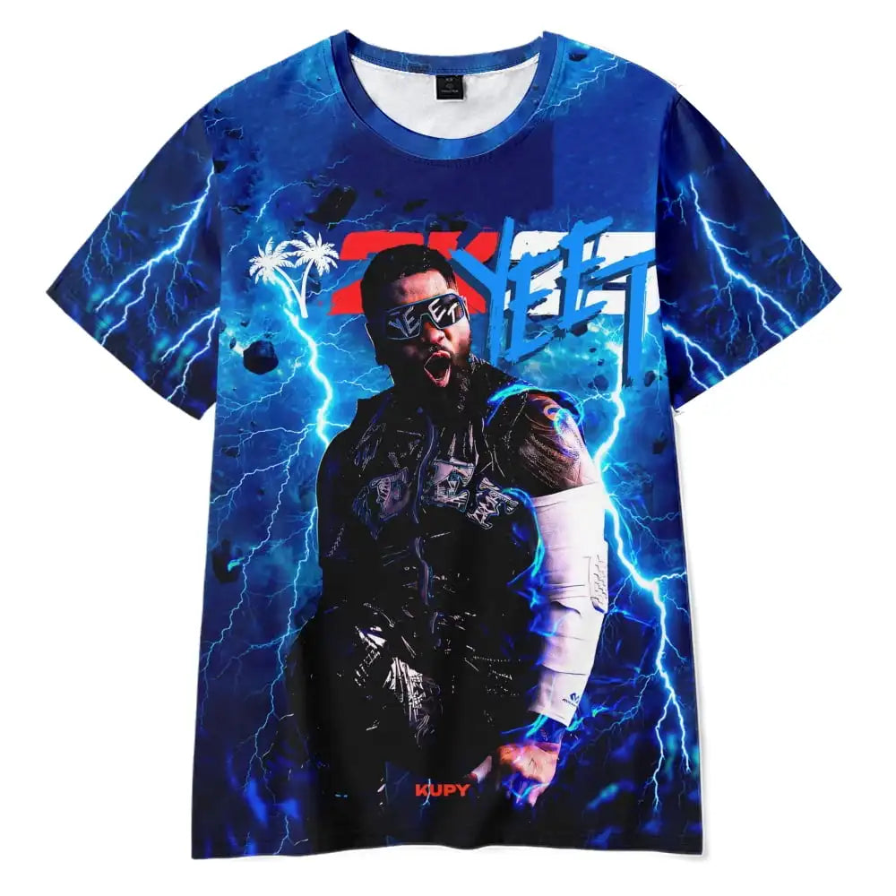 Jey Uso Yeet 3D Print T Shirt Men Women Fashion Short Sleeve Tops Tees Sports Wrestling Y2k Clothing 2026