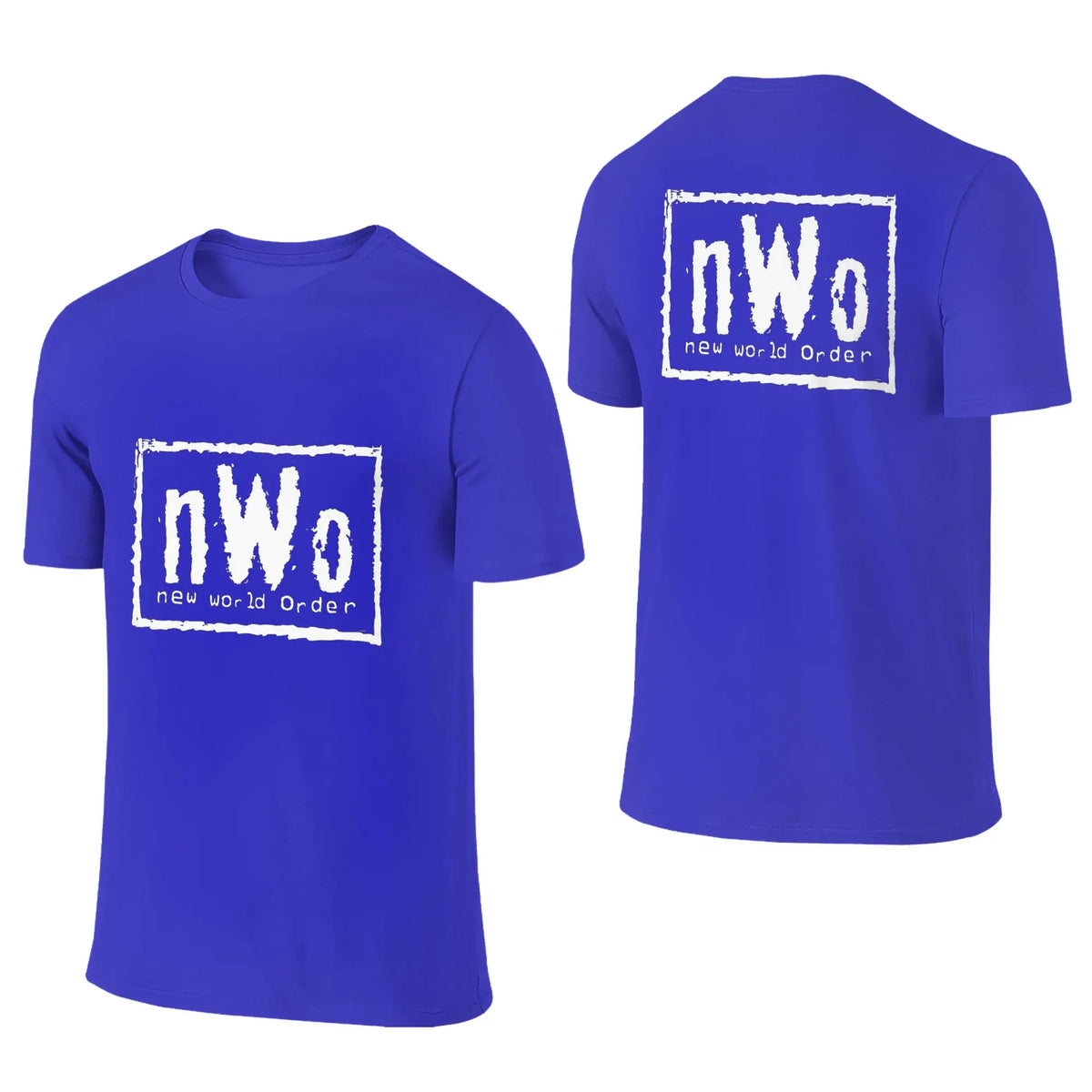 NWO New World Order Wrestling Men T-Shirt Double Sided Plus Size T Shirts Men's O-Neck Cotton Tees Short Summer Male