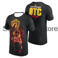 Roman Reigns Aura Cartoon T-shirt Crewneck Short Sleeve Polyester Black Tee Women Men Outdoor Streetwear Tops