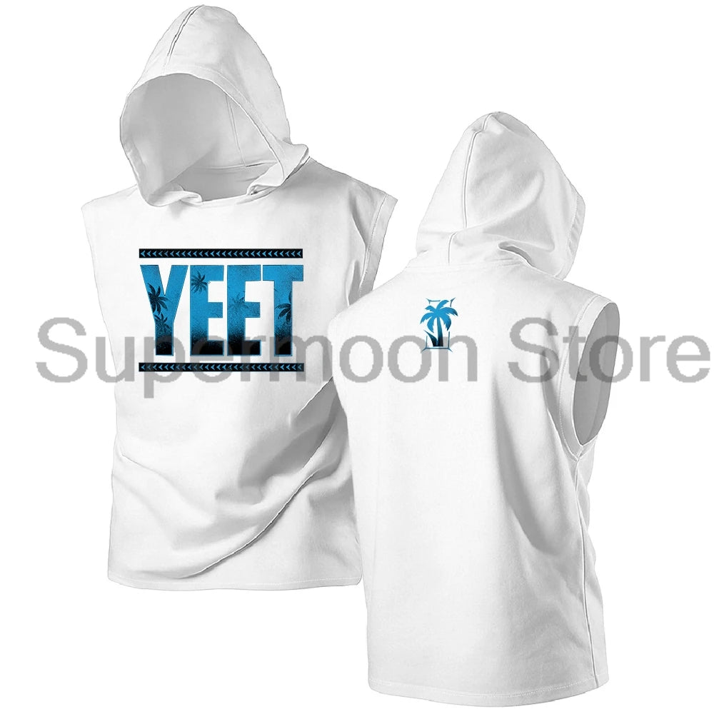 Jey Uso Yeet Sleeveless Hoodie Women Men Outdoor Hooded Tank Tops Unisex Sport Gym Vest