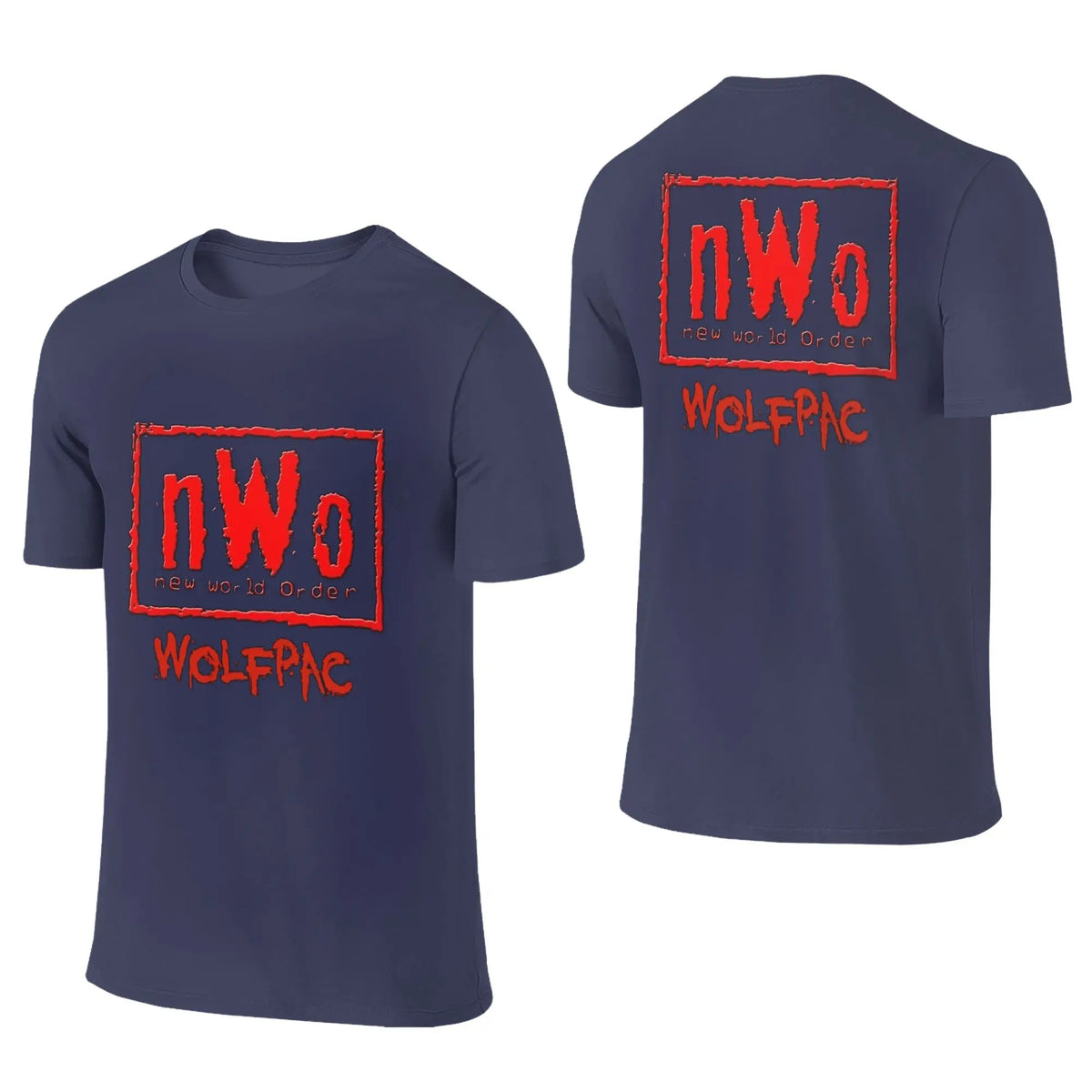 100% Cotton NWO New World Order Wrestling T-Shirt Men's Double Sided T Shirt Men O-Neck Summer Shirts Tops Oversized