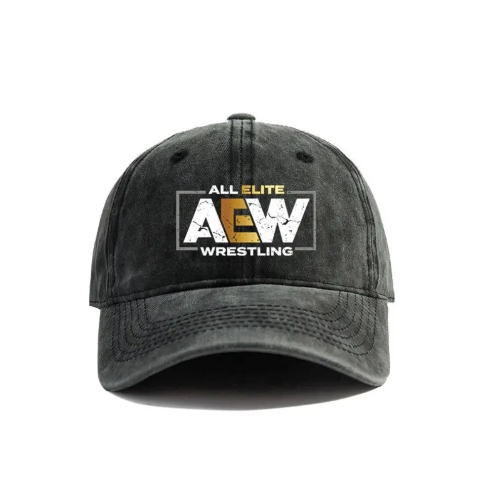 All Elite AEW Wrestling AEW Baseball Cap Summer Distressed Dad Hats Men Outdoor Adjustable Cotton Caps Outdoor Sun Protection