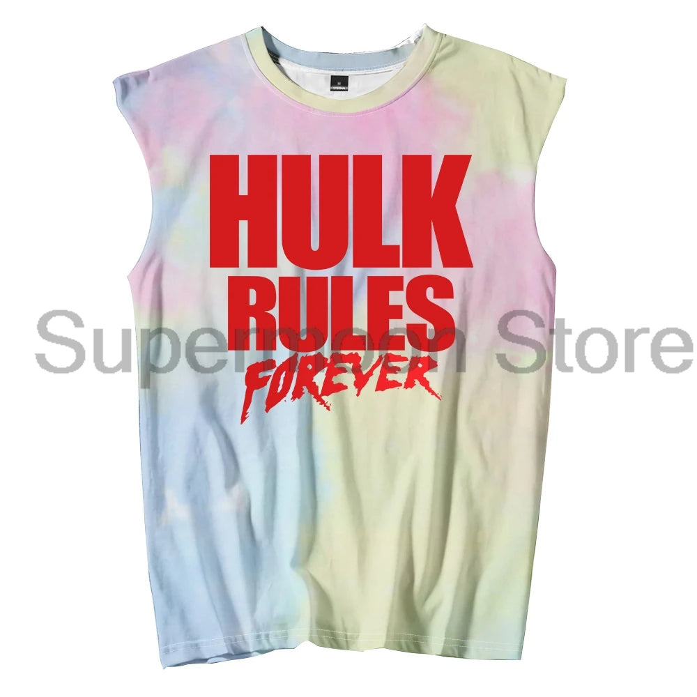Hulk Hogan Hulk Rules Forever Tank Tops Unisex Sleeveless Gym Vest Women Men Outdoor Streetwear Tops