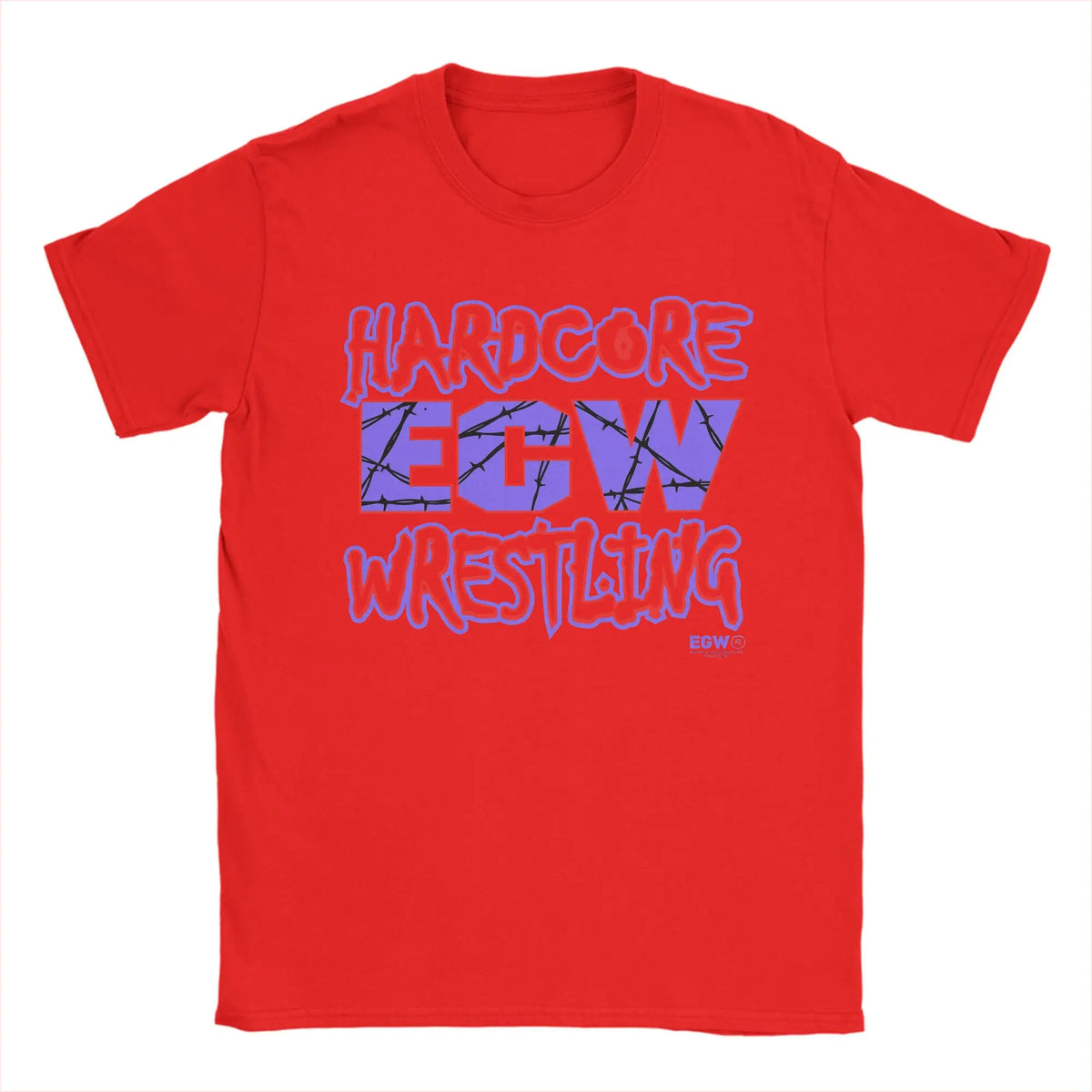 Ecw Hardcore Wrestling  Cotton T Shirt For Mens Summer  Y2K Retro T-Shirts Comfortable Fashion Tees Oversized Custom DIY Tops