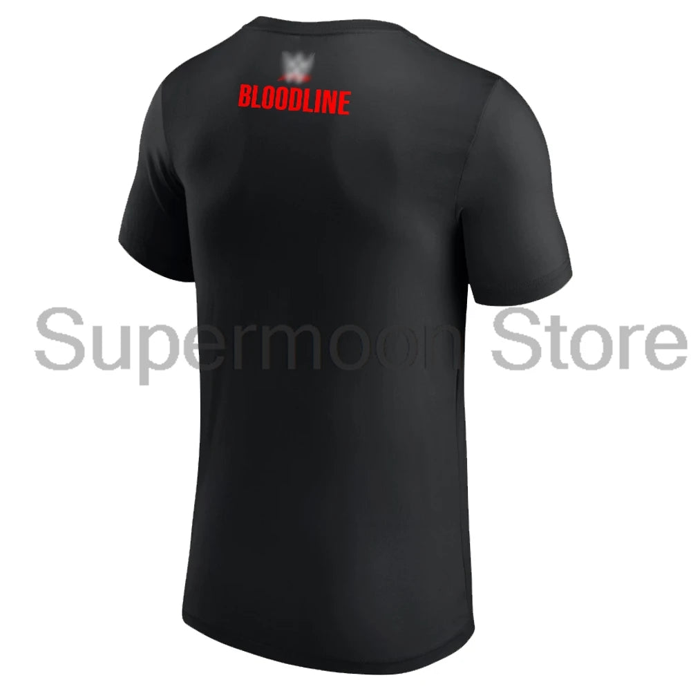 Roman Reigns The Bloodline Photo T-shirt Crewneck Short Sleeve Polyester Tee Women Men Outdoor Streetwear Tops