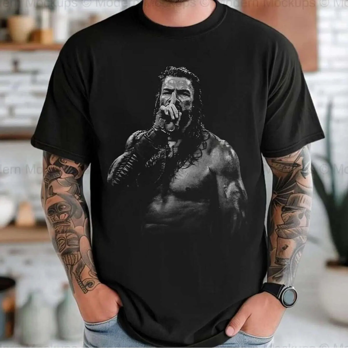 Vintage 90s Roman Reigns Wrestling T-Shirt - Black Wrestling Gift, Breathable Short Sleeve, Unisex Regular Fit