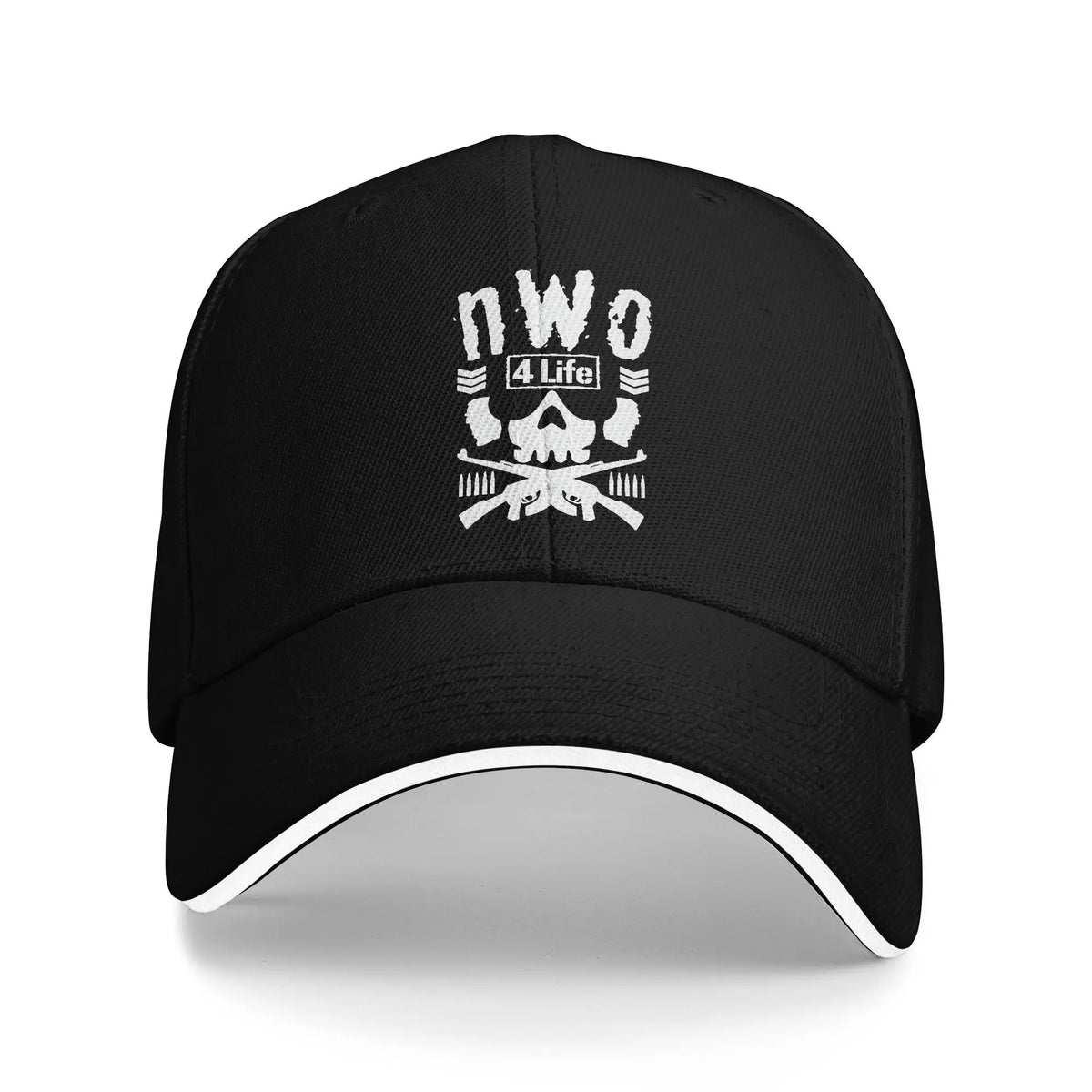 Unisex NWO Rebels Sandwich Hat  , Fitted Baseball Caps Polyester Sun Hats Breathable Racing Cap High Quality