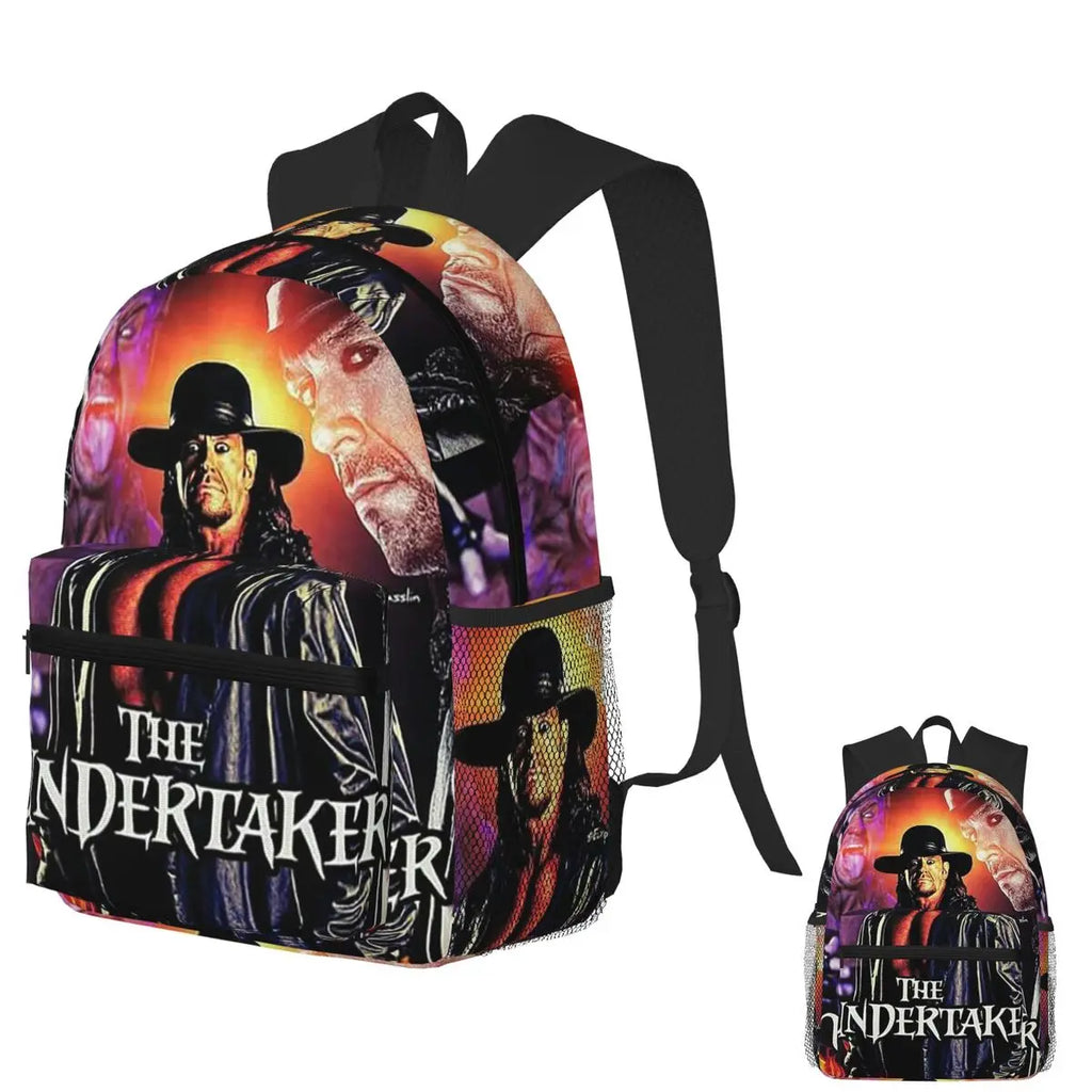 The Undertaker Wrestling Professional Wrestler Student Backpack School Bag Hiking Daypack for Boys Girl Bookbag Shoulder Bag