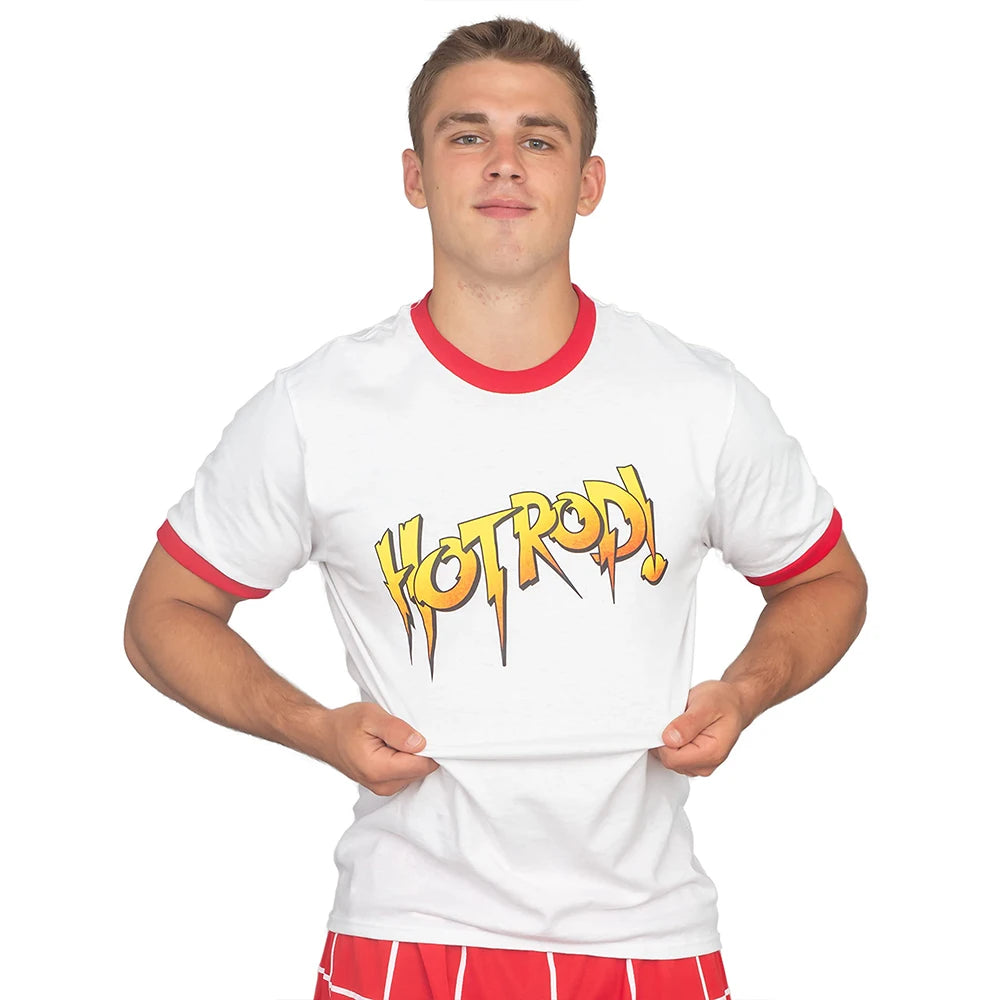 Men's White Roddy Piper Rowdy Hot Rod Wrestling T-Shirt 3D Printed Quick Dry Short Sleeve Top Sports Casual Plus Size T-Shirt