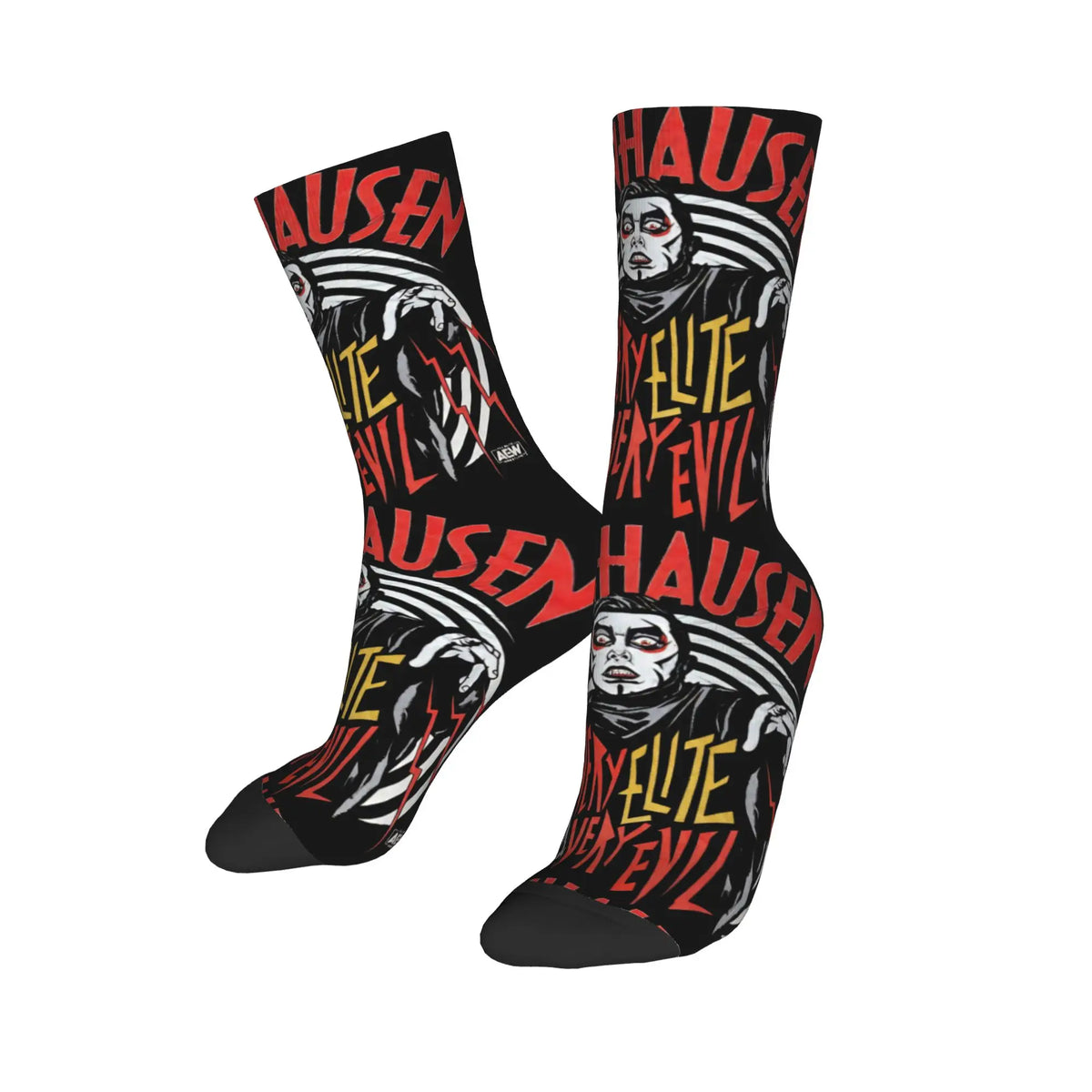 Danhausen Cursed Funny Wrestling Socks Men Women Polyester Casual  Socks Novelty Spring Summer Winter Middle Tube Socks Gifts