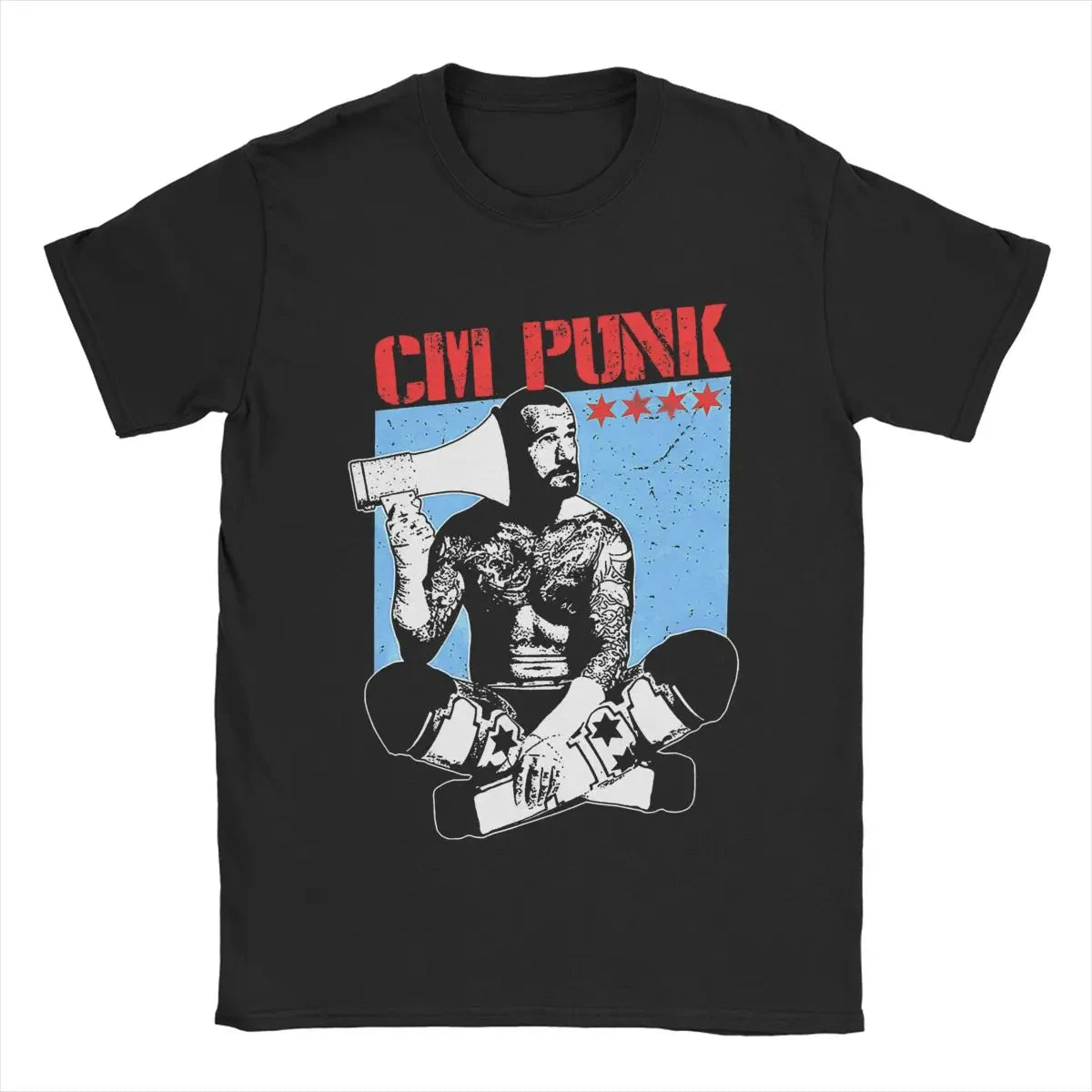 Men Cm Punk Aew Best In The World T Shirts Pure Cotton Clothing Fashion Humor Short Sleeve O Neck Tee Shirt Plus Size T-Shirts