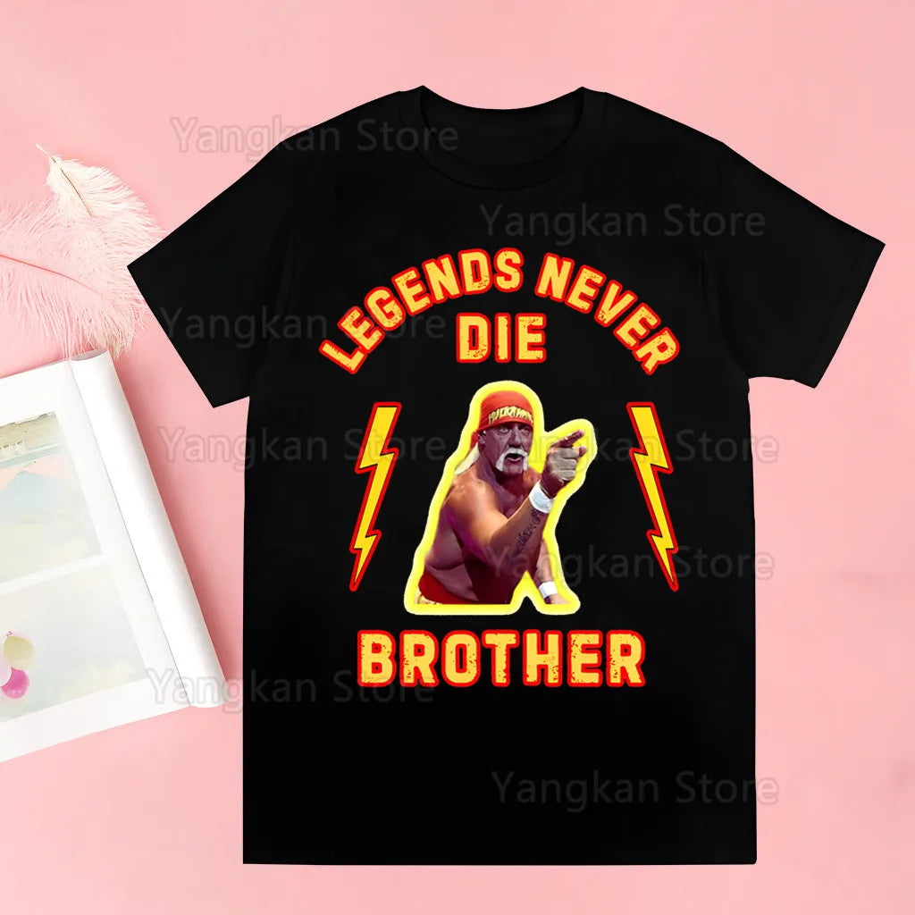 Hulk Hogan HULKAMANIA T Shirt Casual Funny Tshirts Kawaii Tees Top Hipster Harajuku Short Sleeves Shirts Clothes