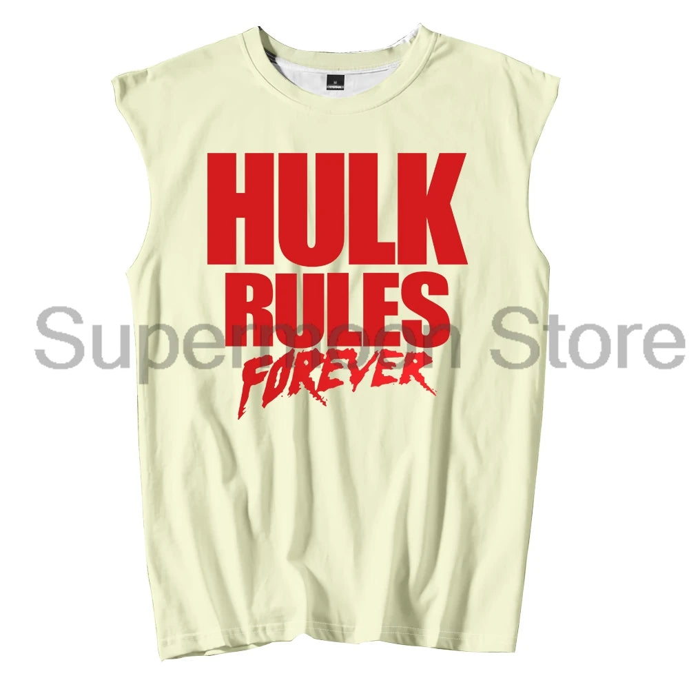 Hulk Hogan Hulk Rules Forever Tank Tops Unisex Sleeveless Gym Vest Women Men Outdoor Streetwear Tops