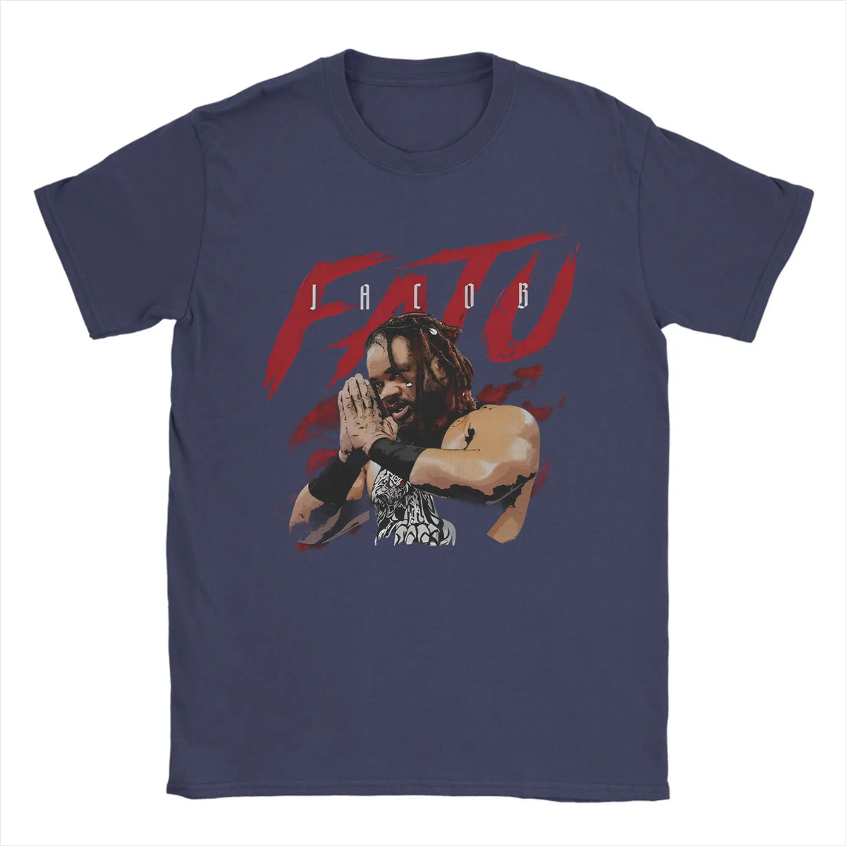Men Women Jacob Fatu Name Grunge T Shirt  100% Cotton Tops Cool Short Sleeve Round Collar Tee Shirt Gift Idea T-Shirt