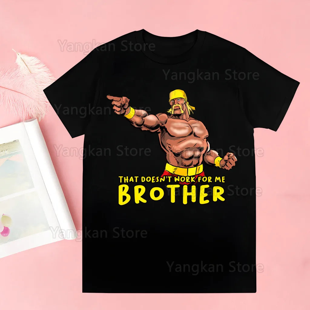 Hulk Hogan HULKAMANIA T Shirt Casual Funny Tshirts Kawaii Tees Top Hipster Harajuku Short Sleeves Shirts Clothes